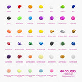 Washable Non-Toxic Colorful Paints & 15 Brushes Neon